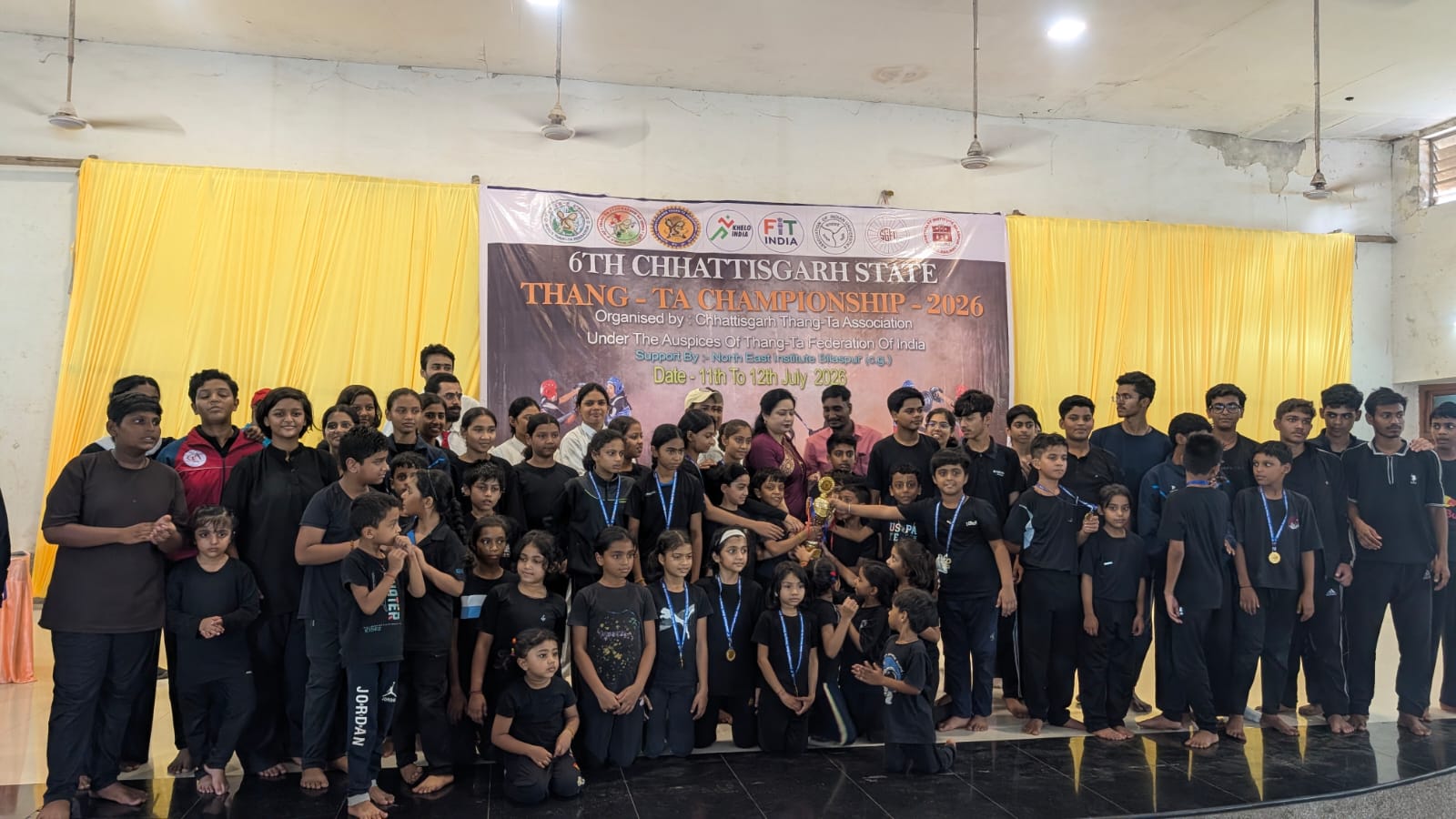 रेल संस्कृति निकेतन, बिलासपुर में 6वीं छत्तीसगढ़ राज्य स्तरीय थांग-टा चैंपियनशिप-2026 का भव्य समापन