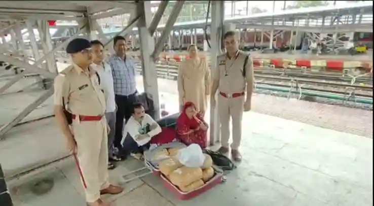 ट्रॉली बैग में मिला 21 किलो गांजा, रेलवे स्टेशन से  दंपती गिरफ्तार , आरपीएफ और जिला पुलिस की संयुक्त कार्रवाई, एनडीपीएस एक्ट में जेल भेजे गए