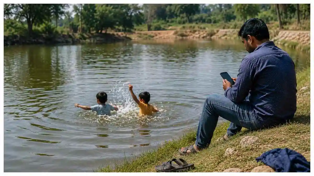 दुखद: तालाब में डूबे दो मासूम भाइयों को समय रहते निकाला, अस्पताल पहुंचने में हुई देरी; दोनों की मौत, पचपेड़ी के चिल्हाटी की घटना, 24 घंटे बाद भी तालाब किनारे पड़ी मिली 4 वर्षीय चिंटू की चप्पल; किनारे संघर्ष के निशान