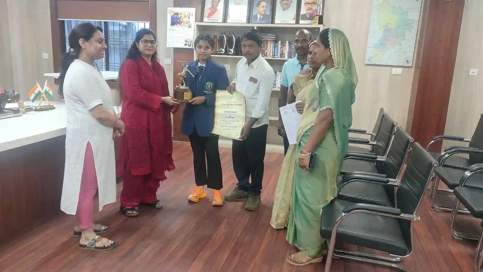 एथलेटिक्स में उत्कृष्ट प्रदर्शन के लिए सोनिका राजवाड़े को मिला राज्य स्तरीय सम्मान,  शहीद कौशल यादव पुरस्कार से किया गया सम्मानित