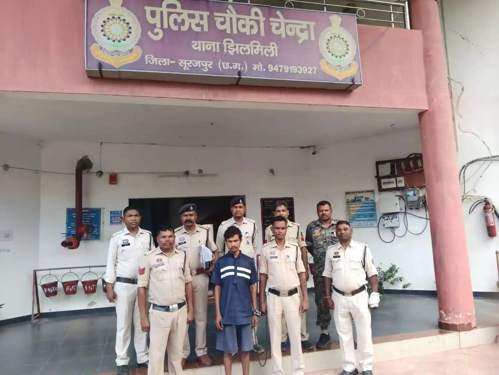 पत्नी के हत्यारे पति को चौकी चेन्द्रा पुलिस ने किया गिरफ्तार