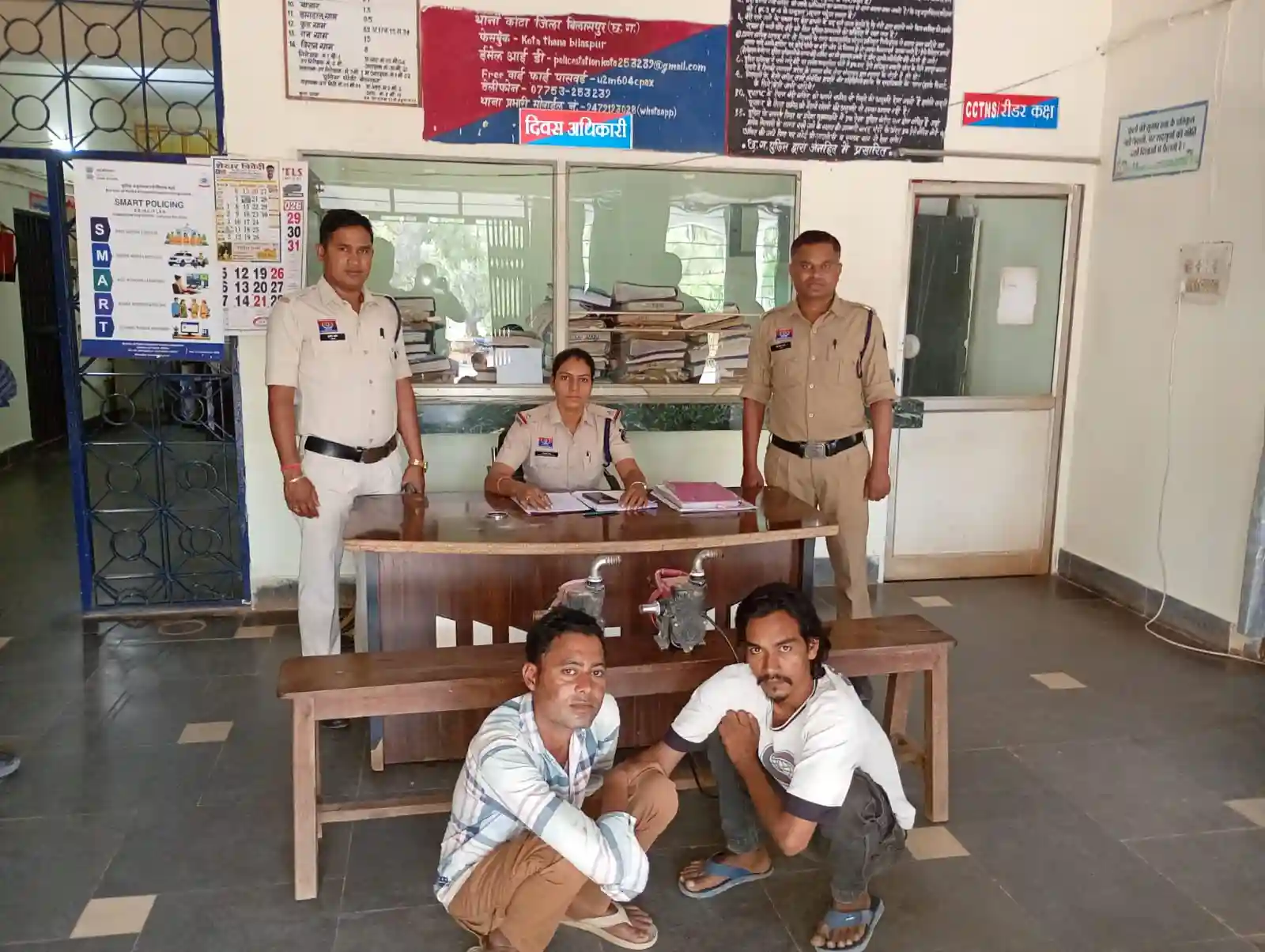 टुल्लू पंप चोरी करने वाले 2 आरोपी गिरफ्तार, चंद घंटों में बरामद हुए पंप