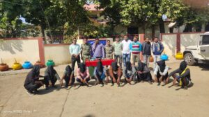 फिरौती मांगने वाले 10 नक्सली समर्थक गिरफ्तार,नदी निर्माणकार्य में कार्यरत ठेकेदार का अपहरण कर मांगी थी 70 लाख रूपयों की फिरौती