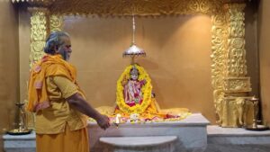 श्री पीताम्बरा पीठ त्रिदेव मंदिर में आषाढ़ गुप्त नवरात्र उत्सव, सोमवार नवमी को कन्या पूजन