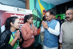 मुख्यमंत्री विष्णुदेव साय ने बिलासपुर स्पोर्ट्स कांप्लेक्स का किया लोकार्पण,14 करोड़ 60 लाख रूपये की लागत से स्मार्ट सिटी लिमिटेड द्वारा संजय तरण पुष्कर परिसर में बना है स्पोर्ट्स कांप्लेक्स