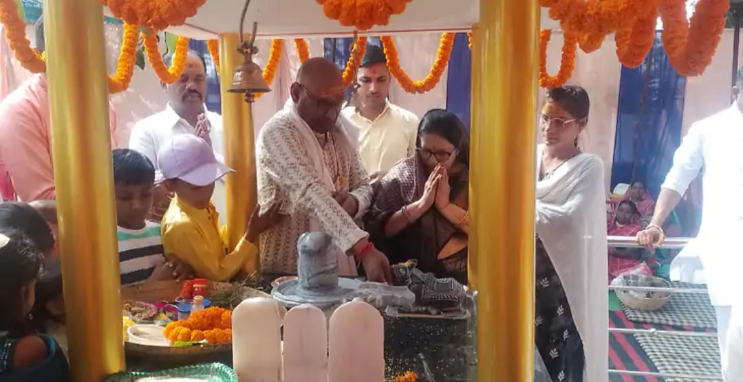 जरहागांव में शिवलिंग की प्राण प्रतिष्ठा,  हनुमान मंदिर का किया गया जीर्णोद्धार