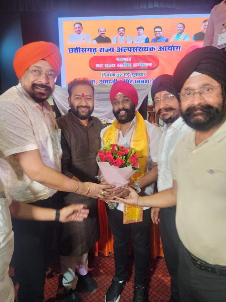 नव नियुक्त छत्तीसगढ अल्पसंख्यक आयोग के अध्यक्ष  अमरजीत सिंह छाबडा का अमरजीत सिंह दुआ ने किया स्वागत
