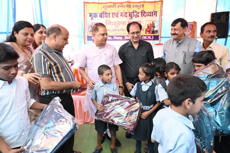 विधायक श्री अमर अग्रवाल ने मूक बधिर एवं मंदबुद्धि दिव्यांग स्कूल का किया शुभारंभ