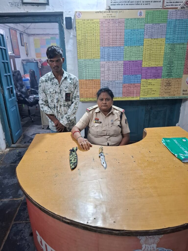 धारदार चाकू लेकर लोगों को डराने वाला आरोपी गिरफ्तार, सिटी कोतवाली पुलिस की त्वरित कार्रवाई