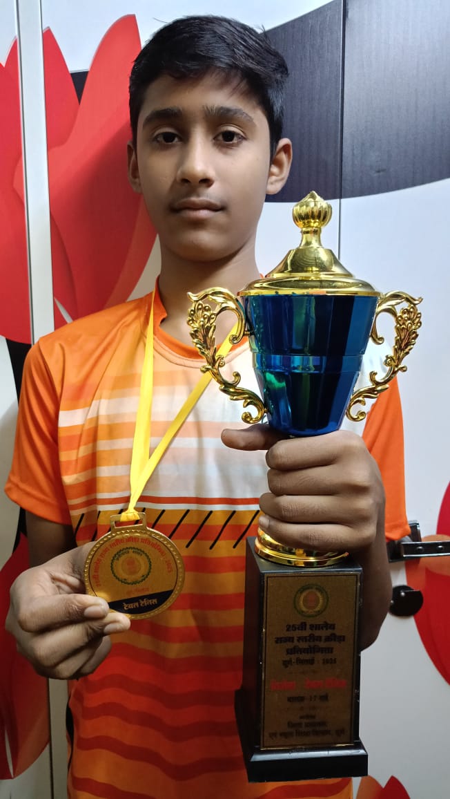 भारत माता स्कूल के वीर भारद्वाज ने राज्य स्तरीय टेबल टेनिस प्रतियोगिता में जीता स्वर्ण पदक