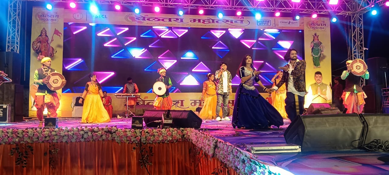 तीन दिनी बेलतरा महोत्सव का रंगारंग समापन, कलाकारों ने बांधा समा, नगपुरा में सामुदायिक भवन का किया भूमिपूजन