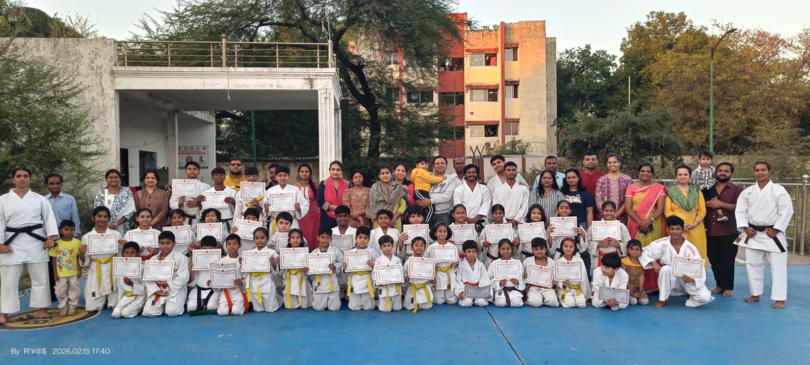 साइंस कॉलेज मैदान में सेको काई कराते इंटरनेशनल छत्तीसगढ़ का कराते बेल्ट परीक्षा परिणाम घोषित