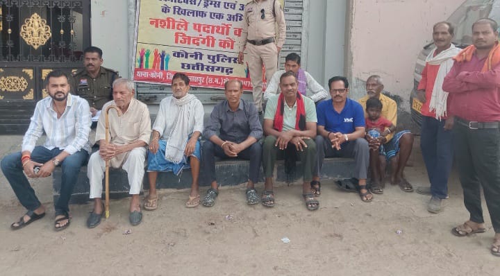 थाना कोनी की चलित जन चौपाल: गांवों में पहुंचकर शिकायतों का त्वरित निराकरण, साइबर व नशा विरोधी जागरूकता अभियान