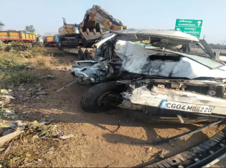 रायपुर-रतनपुर नेशनल हाईवे पर भीषण सड़क हादसा: चार की मौत, एक गंभीर