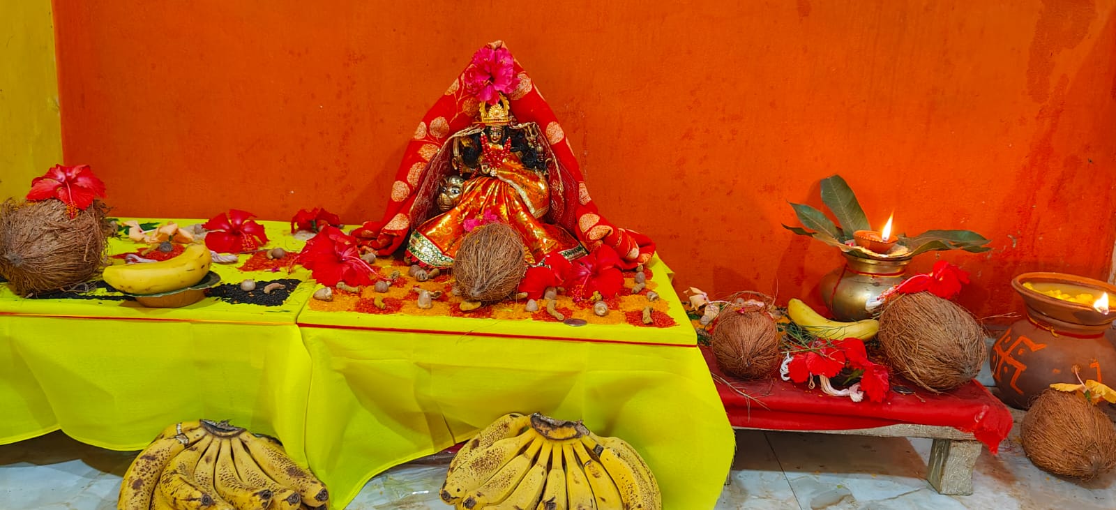 रामनवमी पर सिद्ध बघर्रा पाठ एवं भव्य आयोजन, कन्या पूजन के साथ हुआ भंडारा