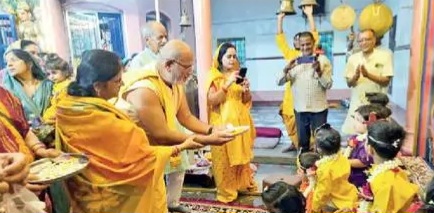 बिलासपुर: व्यंकटेश मंदिर में रामलला की छठी, भजन-बधाई गीतों से गूंजा परिसर