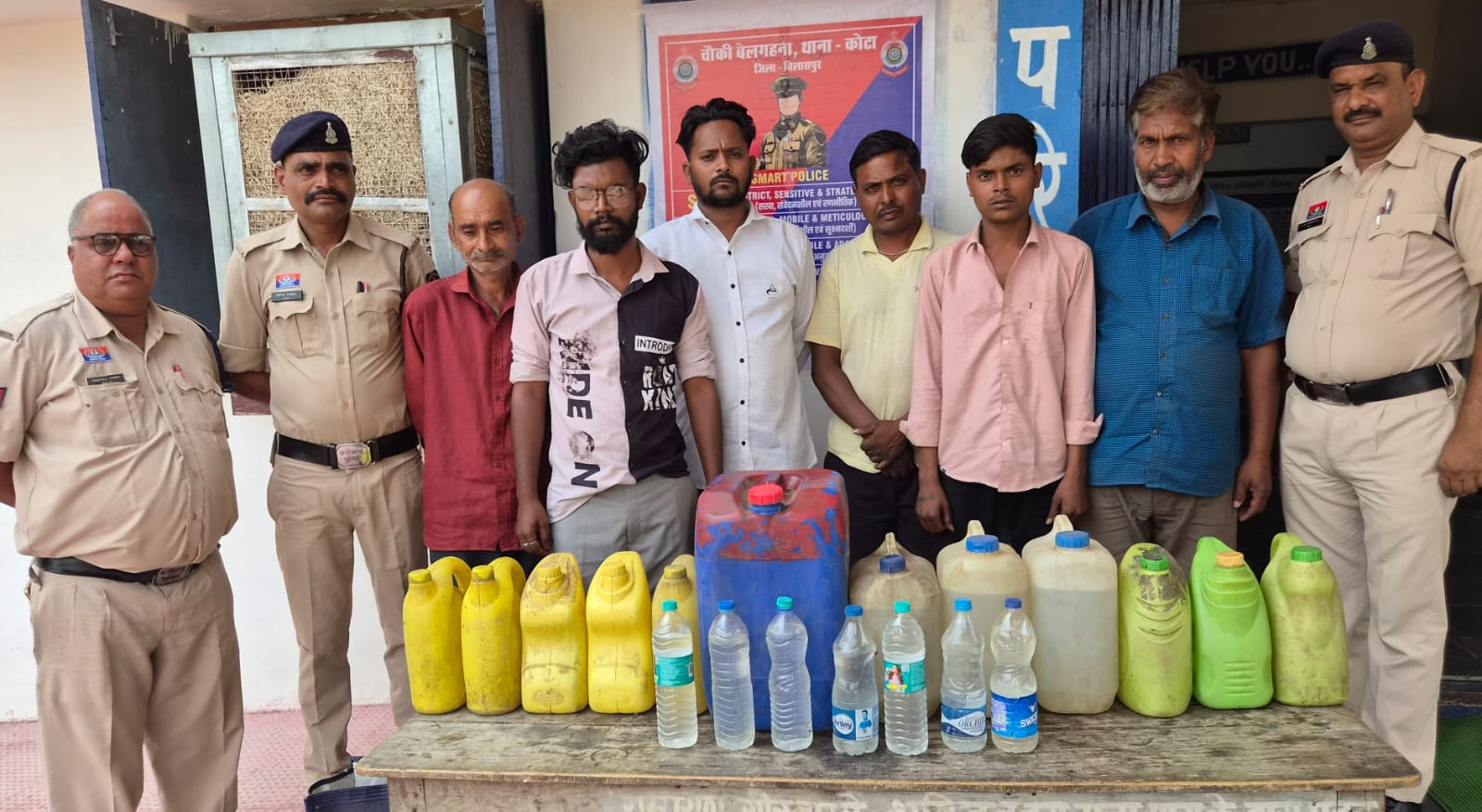 मरहीमाता क्षेत्र में अवैध शराब कारोबार पर पुलिस का प्रहार, छह आरोपी गिरफ्तार