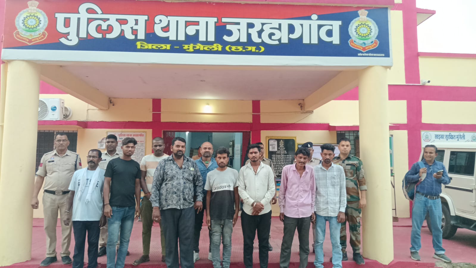 जरहागांव पुलिस की बड़ी कार्रवाई, अवैध शराब बिक्री एवं शांति भंग की आशंका पर 9 आरोपी गिरफ्तार